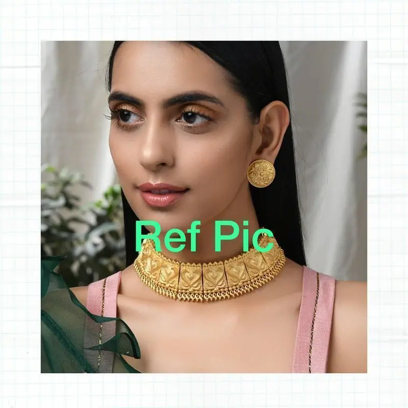 Antique Temple Gold Choker — Gold