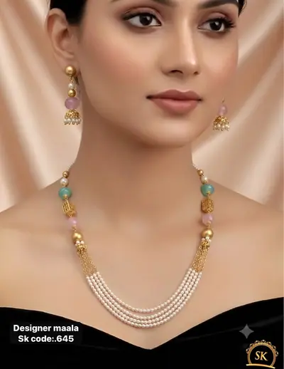Designer Pearl Jhumka Maala