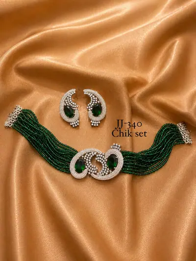 Emerald Bead Chik Set