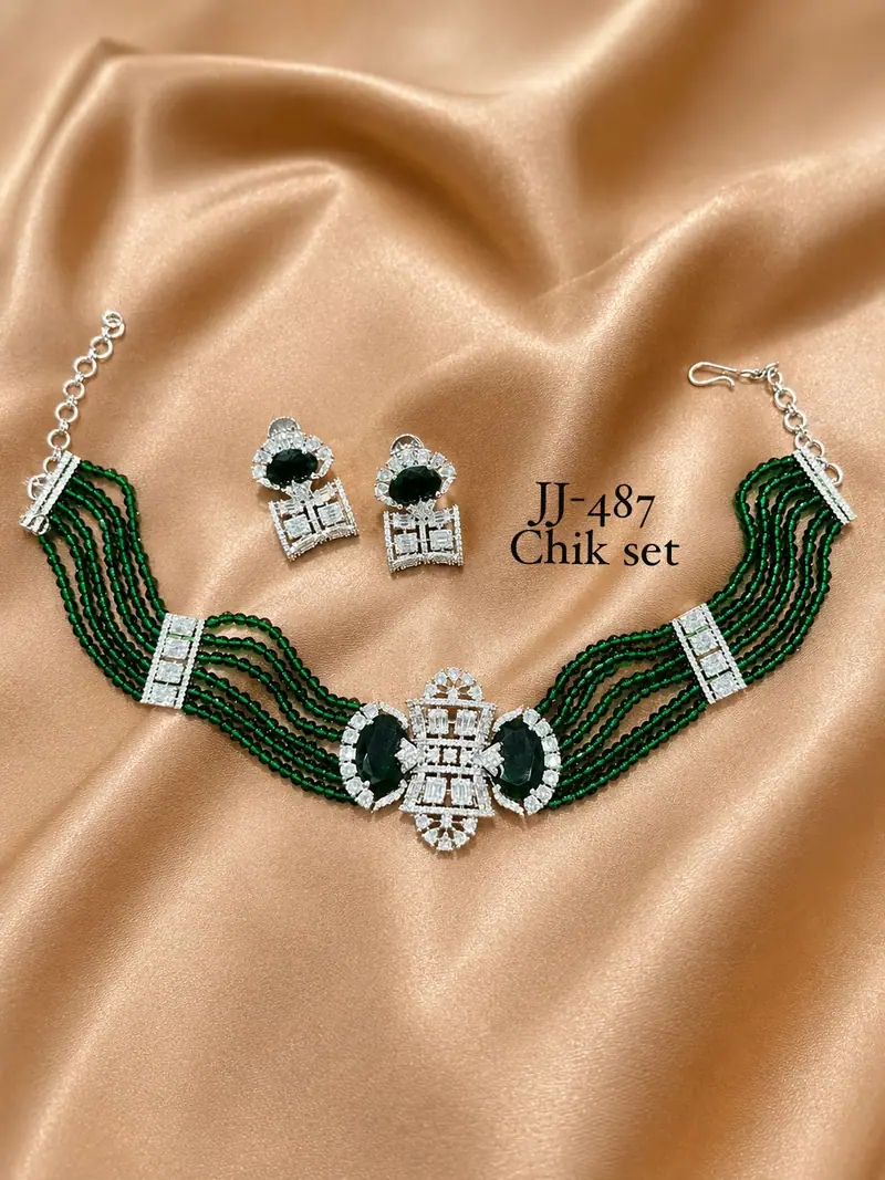 Emerald Bead AD Chik Set — Green
