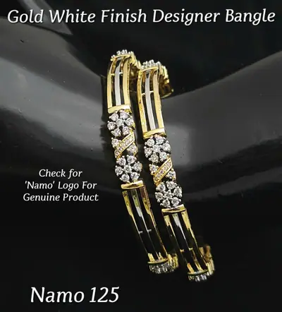 Ladder Link Floral Cluster Bangles