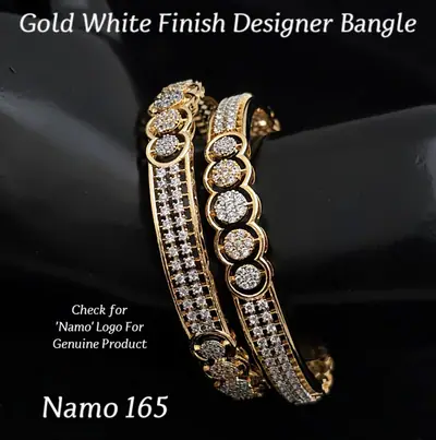 Round Cluster Pave Bangle Pair