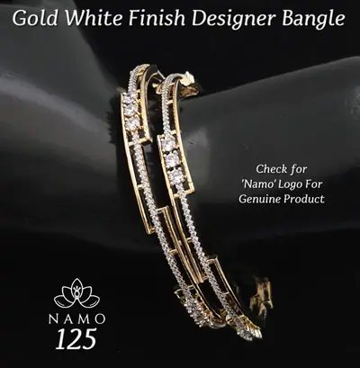 Rectangle Link Slim Diamond Bangles