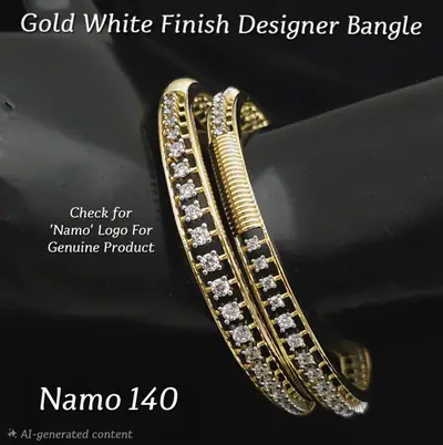 Ribbed American Diamond Studded Bangles