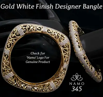 Antique Filigree Designer Bangle Pair