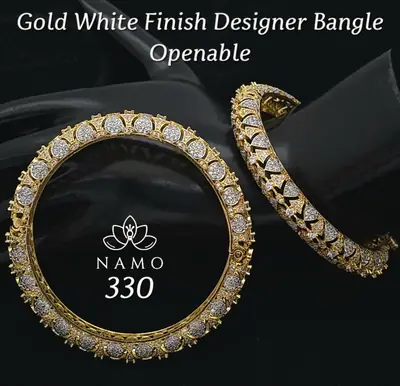 Openable AD Solitaire Bangle Pair