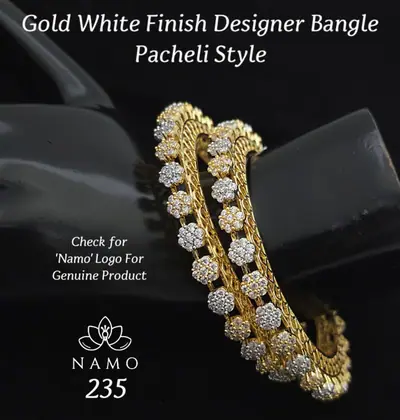 Pacheli Style Diamond Cluster Bangles