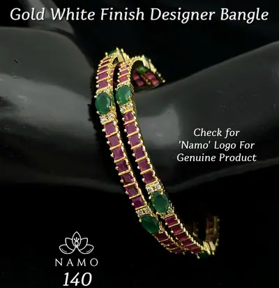 Precious Stone Studded Slim Bangles
