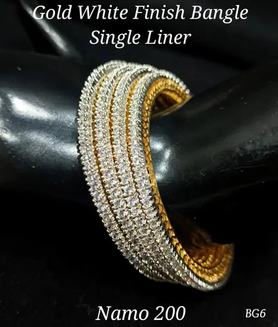 Broad Single Liner Diamond Bangle