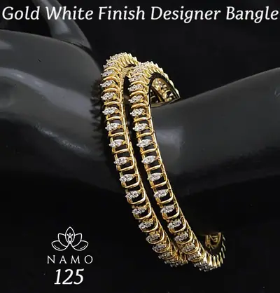 Twin Row Studded Bangle Pair