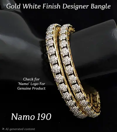 Solitaire Twin Line Bangle Pair