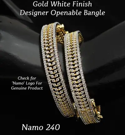 Wheat Weave Openable Bangle Pair
