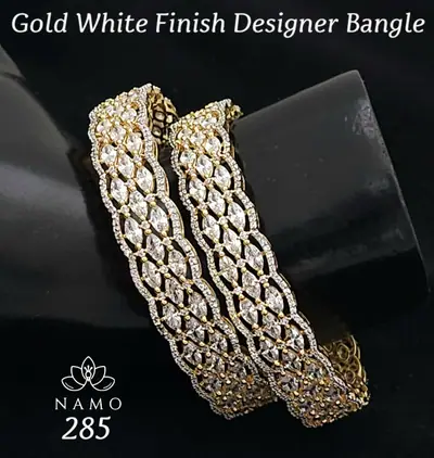 Broad Marquise AD Bangle Pair