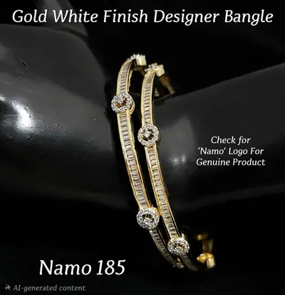 Baguette Solitaire Slim Bangle Pair
