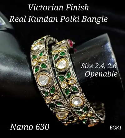 Victorian Real Kundan Polki Bangle
