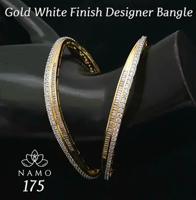 Slim Baguette Line Bangle Pair