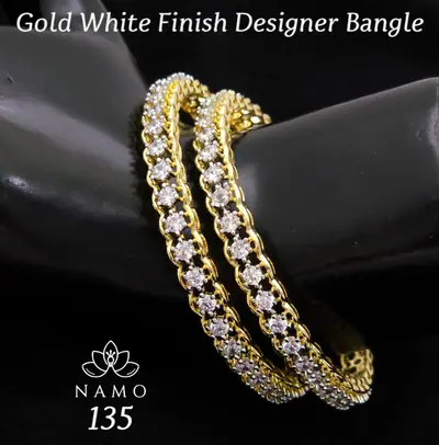 Curb Chain Solitaire Bangle Pair
