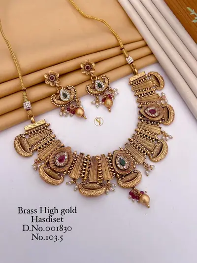 Antique Temple Statement Necklace Set
