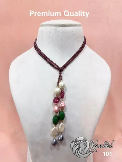 Baroque Pearl Drop Long Mala