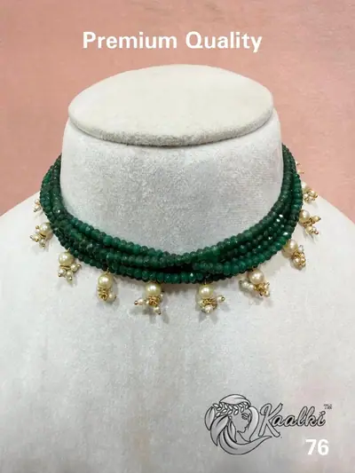 Beaded Pearl Drop Layered Choker