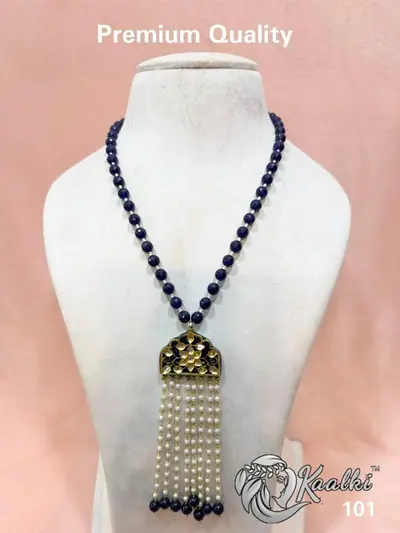 Kundan Arch Pearl Tassel Mala