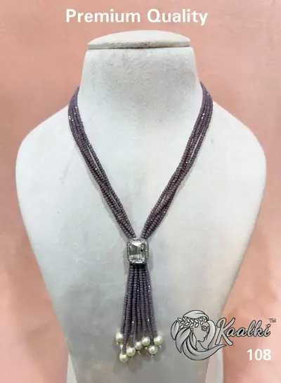 Crystal Bead Tassel Long Maala