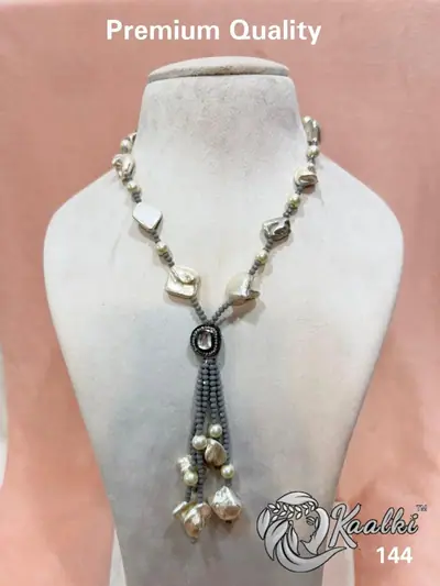 Baroque Pearl Victorian Tassel Maala