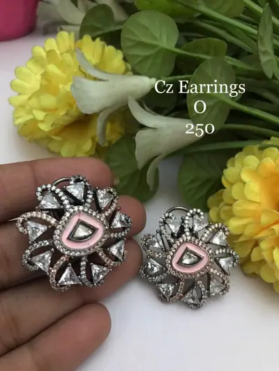Victorian Meenakari Floral Studs