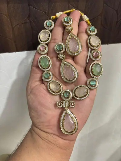 Pastel Stone Victorian Necklace