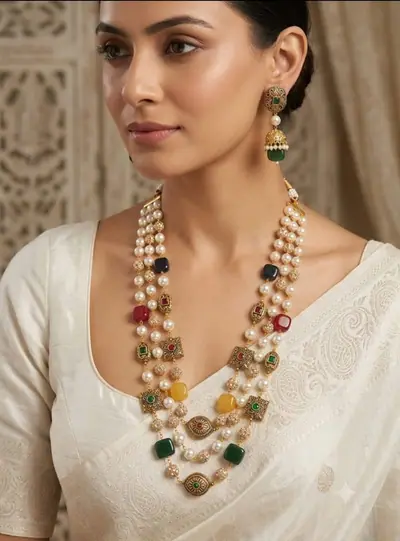 Layered Pearl Antique Long Set