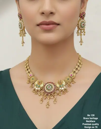 Antique Kundan Heritage Necklace Set