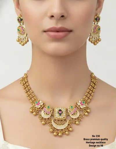 Antique Kundan Heritage Necklace Set