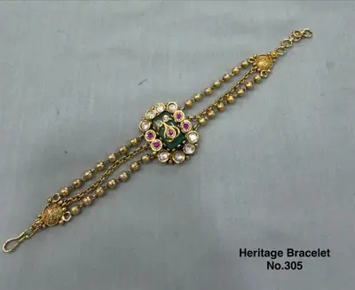Kundan Heritage Chain Bracelet