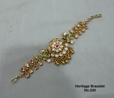 Kundan Floral Heritage Bracelet