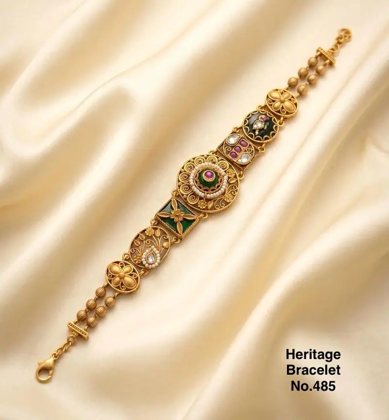 Antique Filigree Heritage Bracelet — Antique Gold