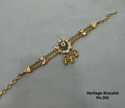 Kundan Floral Chain Bracelet