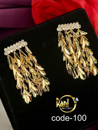 Gilded Leaf Chandelier Earrings