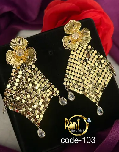 Floral Mesh Chandelier Earrings
