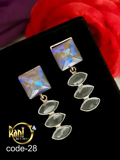 Crystal Stone Drop Earrings