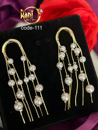 Pearl Tassel Fringe Earrings