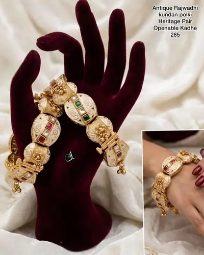 Meenakari Kundan Openable Kada