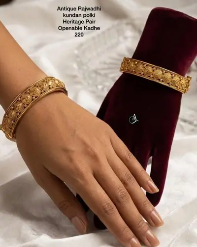 Slim Filigree Openable Kada Pair