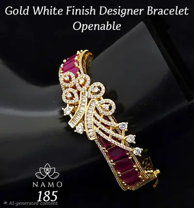 Plume Motif Openable Bracelet