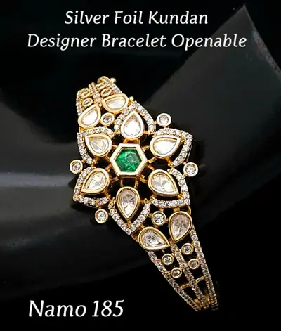 Polki Star Motif Openable Bracelet