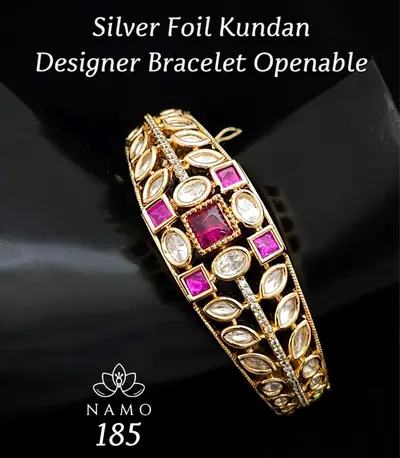 Kundan Panel Openable Bracelet