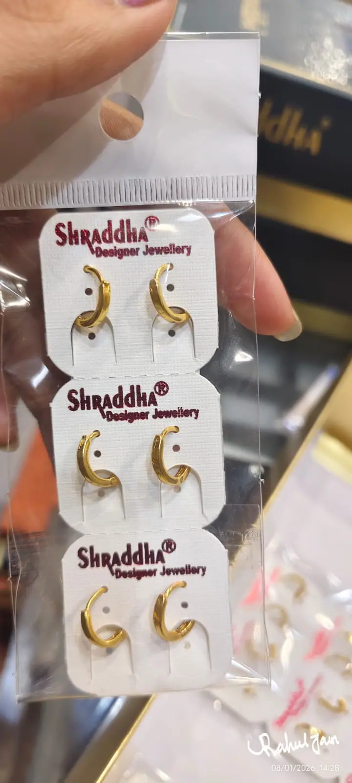 Slim Gold Crescent Bali Earrings — Gold