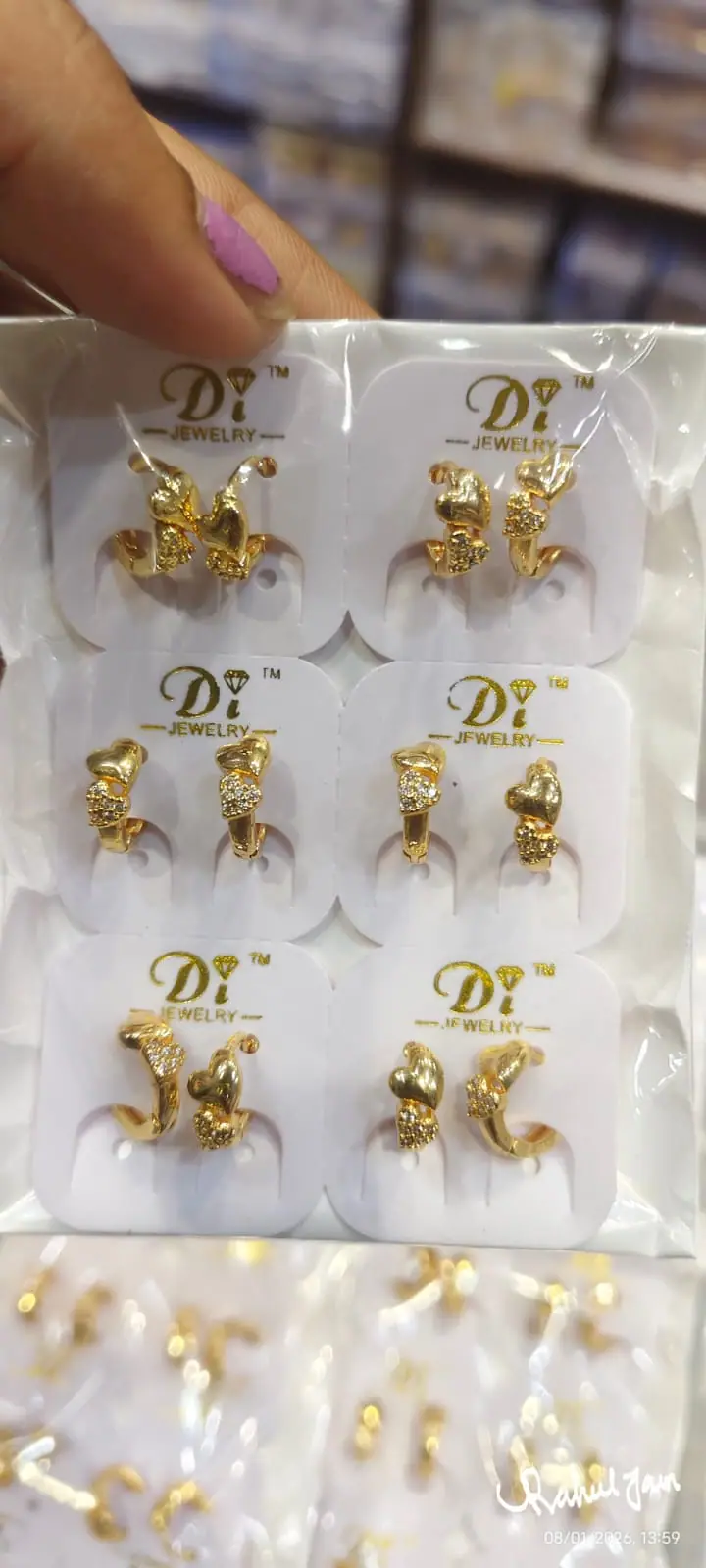 Gold Heart Motif Bali Hoops — Antique Gold