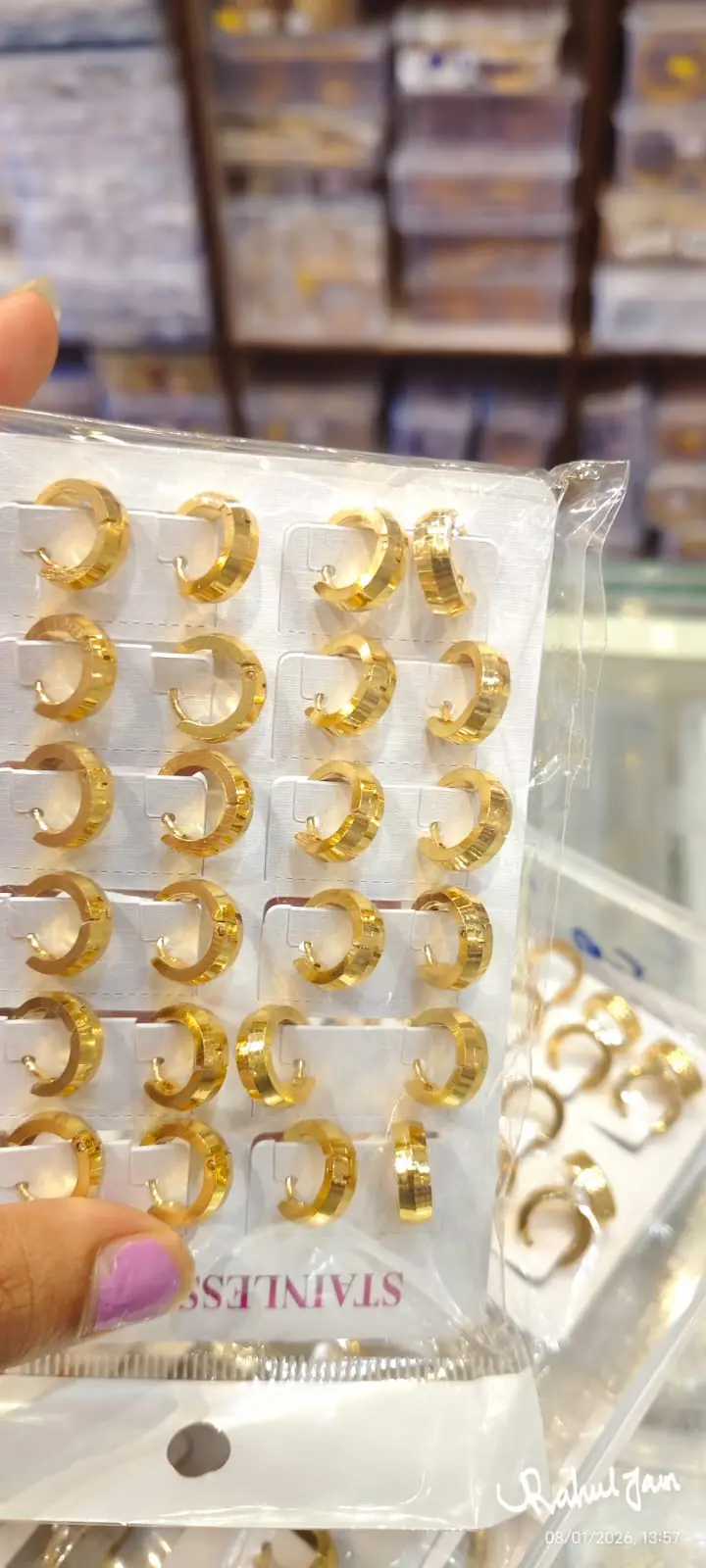 Broad Gold Huggie Bali Earrings — Gold
