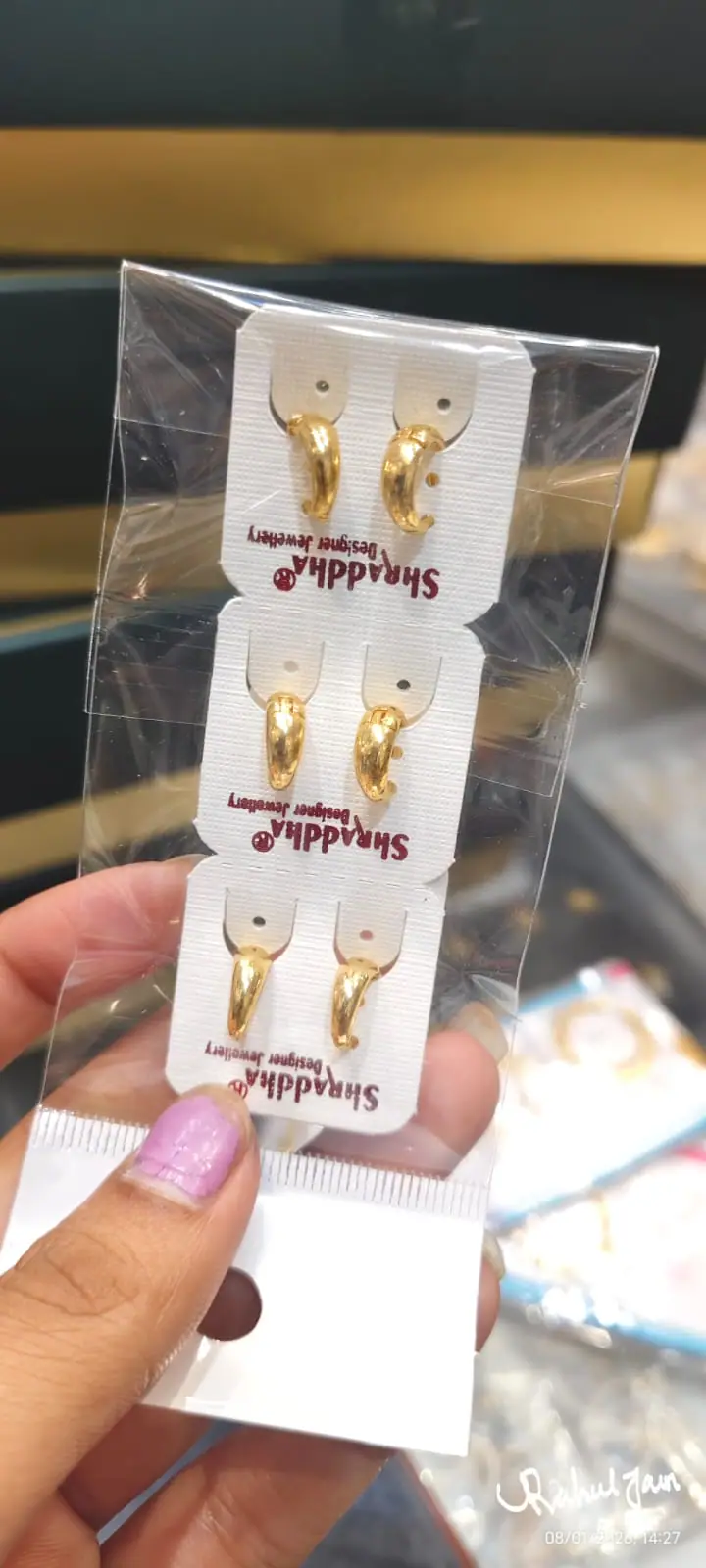 Plain Gold Huggie Bali Earrings — Gold