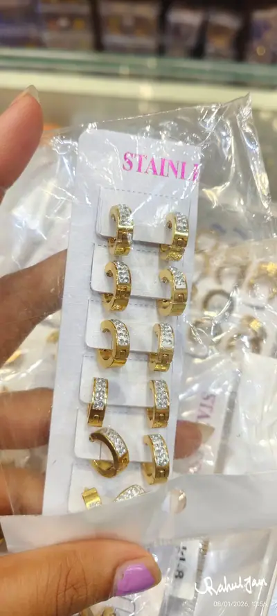 American Diamond Huggie Hoops